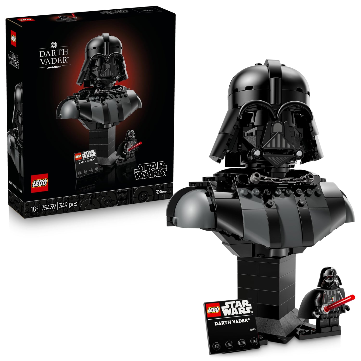 LEGO Star Wars 75439 Darth Vader Büste - Modellbau für Erwachsene - inkl. sammelbarer Minifigur mit rotem Lichtschwert - Geschenkidee für Fans von Eine Neue Hoffnung