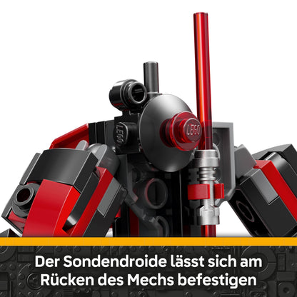 LEGO Star Wars 75411 Darth Maul Mech Bauspielzeug - Spiel- und Ausstellungsfigur mit doppelklingigem roten Lichtschwert und Mini-Figur - Geschenk für Jungen ab 6 Jahren und Fans von The Clone Wars