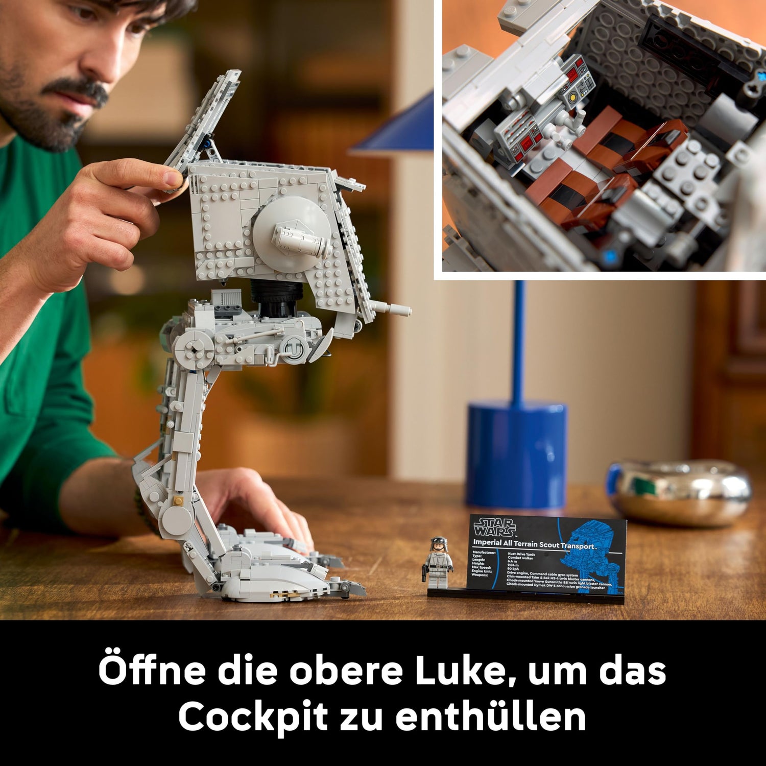 LEGO Star Wars AT-ST Kampfläufer - Bauset für Erwachsene - UCS Modell zum Ausstellen mit Minifigur &amp; Informationstafel - Sammlerstück &amp; Geschenk für Fans - 75417