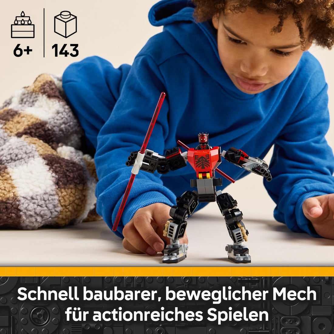 LEGO Star Wars 75411 Darth Maul Mech Bauspielzeug - Spiel- und Ausstellungsfigur mit doppelklingigem roten Lichtschwert und Mini-Figur - Geschenk für Jungen ab 6 Jahren und Fans von The Clone Wars