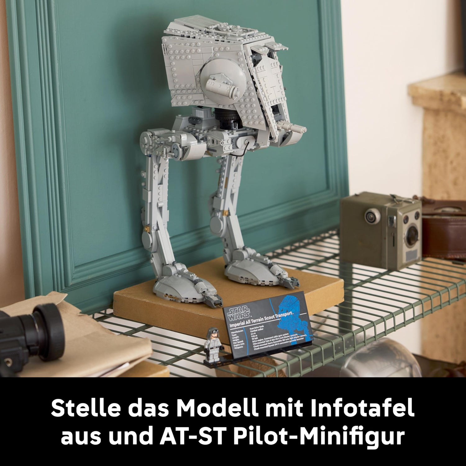 LEGO Star Wars AT-ST Kampfläufer - Bauset für Erwachsene - UCS Modell zum Ausstellen mit Minifigur &amp; Informationstafel - Sammlerstück &amp; Geschenk für Fans - 75417