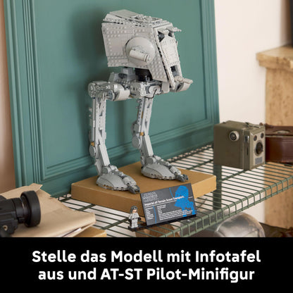 LEGO Star Wars AT-ST Kampfläufer - Bauset für Erwachsene - UCS Modell zum Ausstellen mit Minifigur &amp; Informationstafel - Sammlerstück &amp; Geschenk für Fans - 75417