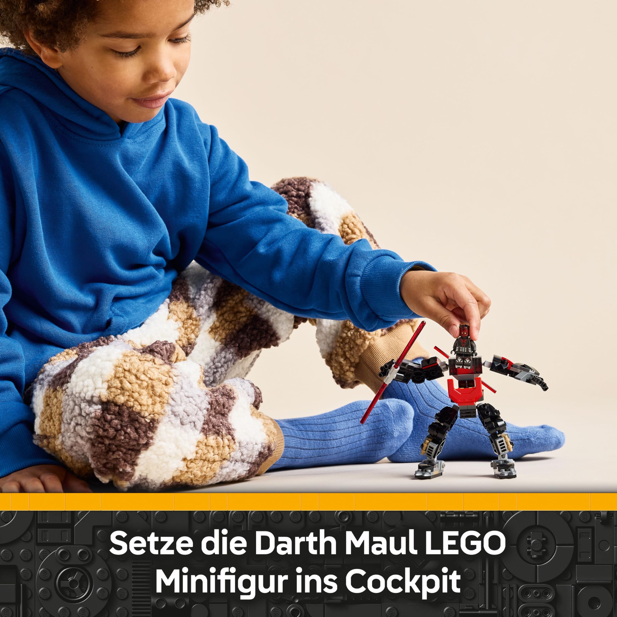 LEGO Star Wars 75411 Darth Maul Mech Bauspielzeug - Spiel- und Ausstellungsfigur mit doppelklingigem roten Lichtschwert und Mini-Figur - Geschenk für Jungen ab 6 Jahren und Fans von The Clone Wars